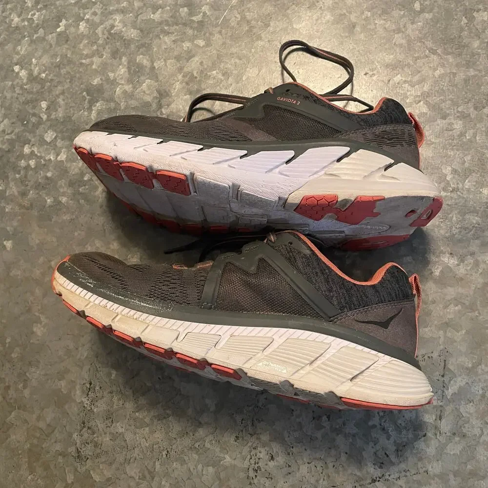 Hoka One One Gaviota 2 Running Shoes Womens 8 Gray Pink Sneakers Active Athletic
